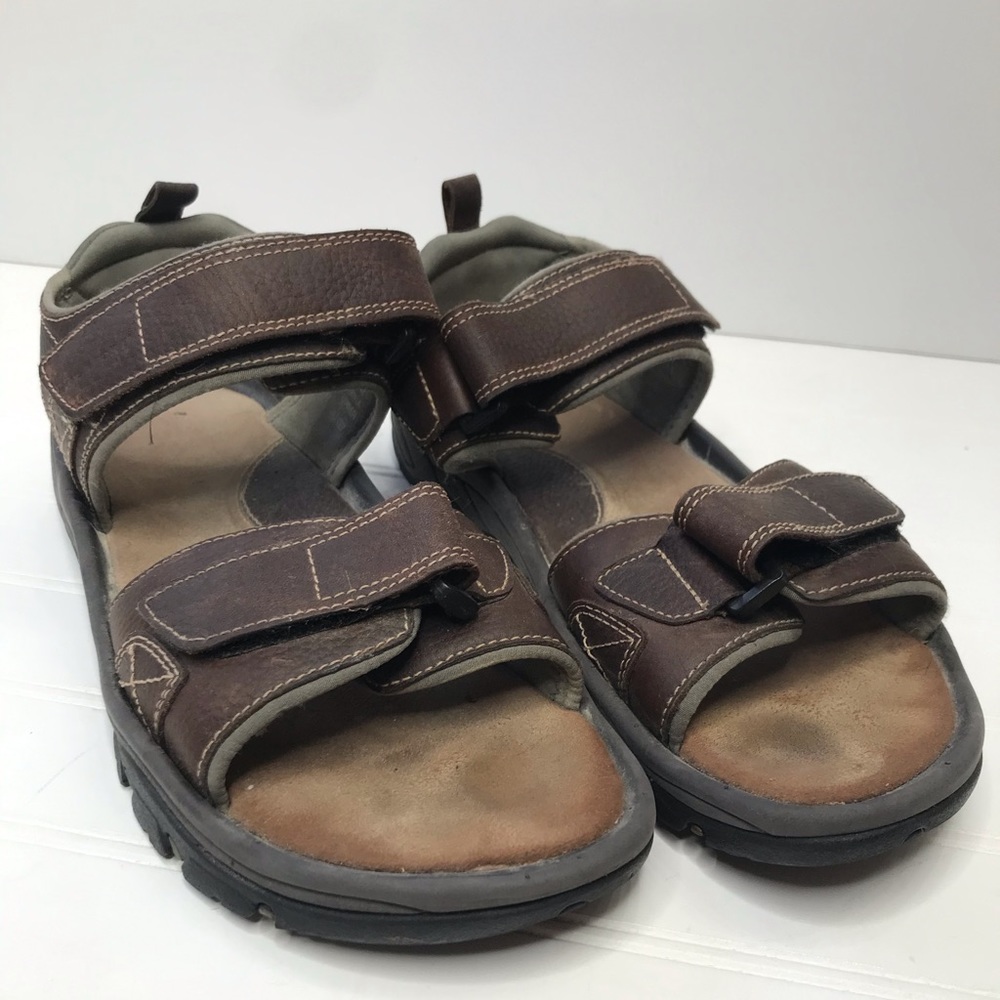 Rockport Men's Strap Sandal, Brown, Leather 8.5